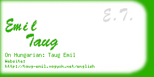 emil taug business card